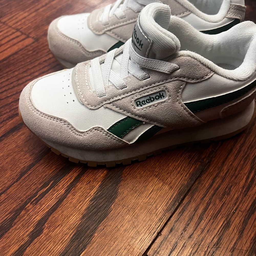 Reebok Kids' White and Green Sneakers